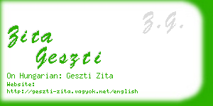 zita geszti business card